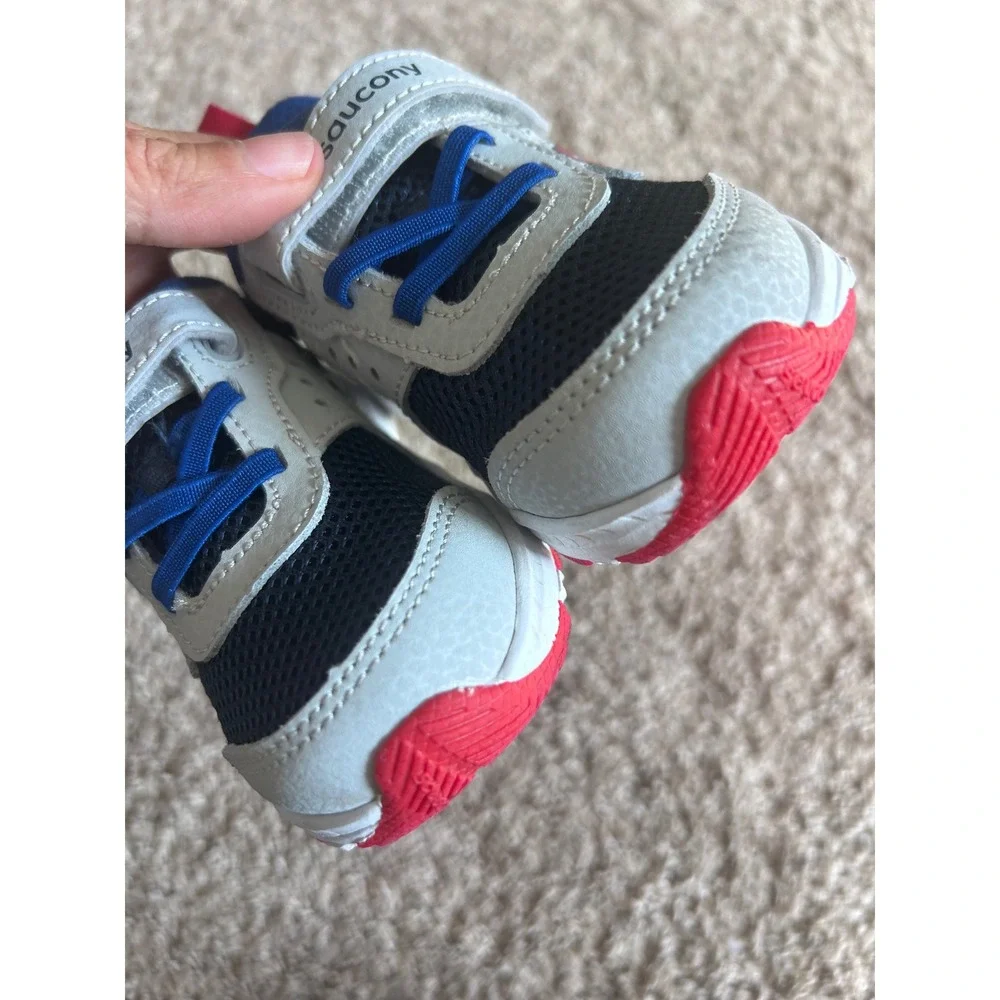 Saucony‎  Share Ride Jr Sneaker Navy/Gray/Red SZ 5